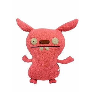 UglyDoll Pink Coral Puglee Plush 2007 Soft Stuffed Animal Felt Eyes Nose 12"